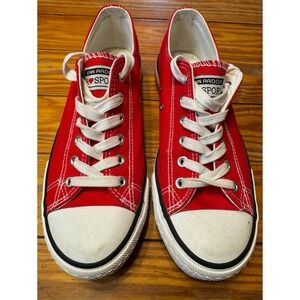 Jenn Ardor Red‎ Canvas Sneakers Size 8.5